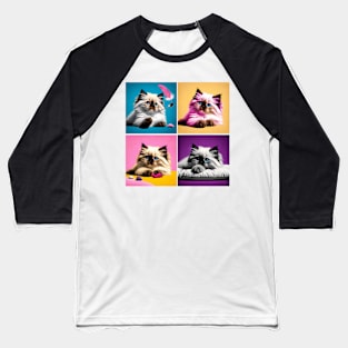 Himalayan Pop Art - Cute Kitties Baseball T-Shirt